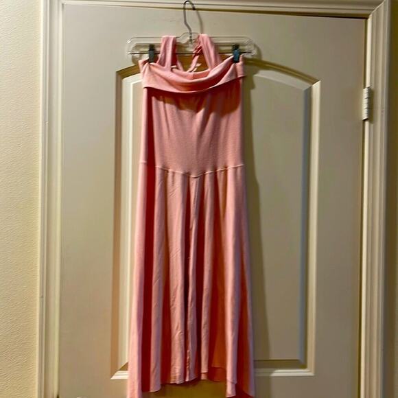 COPY - Dress asymmetrical- Hard tail pink dress uneven hem - halter top  size m… - Picture 1 of 4